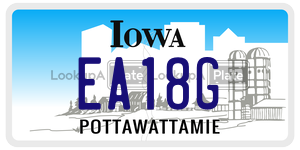 EA18G  license plate in IA