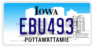 EBU493  license plate in IA