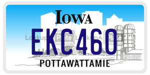 EKC460  license plate in IA