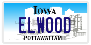 ELW00D  license plate in IA