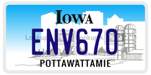 ENV670  license plate in IA