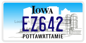 EZ642 license plate in Iowa