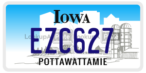 EZC627  license plate in IA