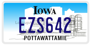 EZS642 license plate in Iowa
