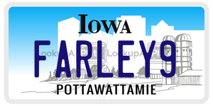 FARLEY9  license plate in IA