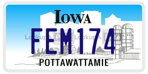 FEM174  license plate in IA