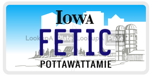 FETIC  license plate in IA