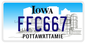 FFC667 license plate in Iowa