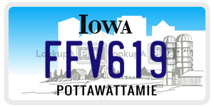 FFV619  license plate in IA