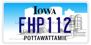 FHP112  license plate in IA
