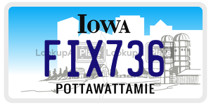 FIX736  license plate in IA
