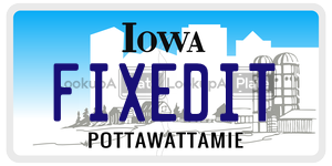 FIXEDIT  license plate in IA