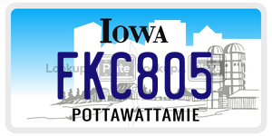 FKC805  license plate in IA