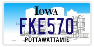 FKE570  license plate in IA