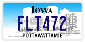 FLT472  license plate in IA