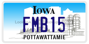 FMB15  license plate in IA