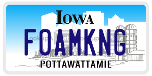 FOAMKNG  license plate in IA