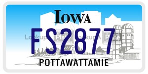 FS2877  license plate in IA