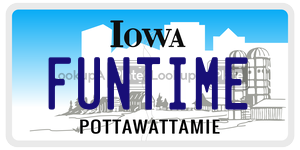 FUNTIME  license plate in IA