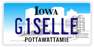 G1SELLE  license plate in IA