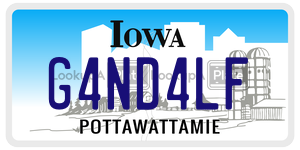 G4ND4LF  license plate in IA