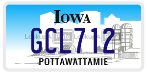 GCL712 license plate in Iowa