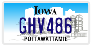 GHV486  license plate in IA