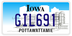 GIL691  license plate in IA