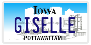 GISELLE  license plate in IA