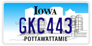GKC443 license plate in Iowa