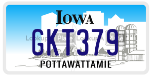 GKT379  license plate in IA