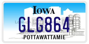 GLG864 license plate in Iowa
