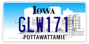 GLW171  license plate in IA