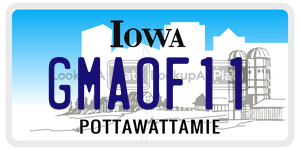 GMAOF11  license plate in IA