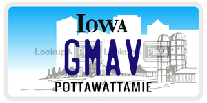 GMAV  license plate in IA