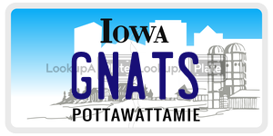 GNATS license plate in Iowa