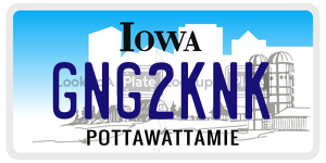 GNG2KNK  license plate in IA