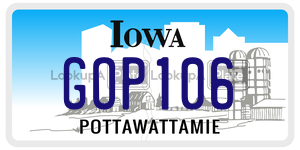 GOP106  license plate in IA