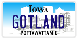 GOTLAND  license plate in IA