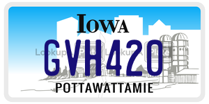 GVH420  license plate in IA
