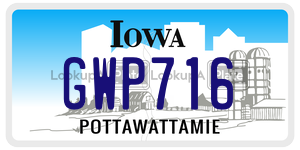 GWP716  license plate in IA