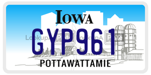GYP961  license plate in IA