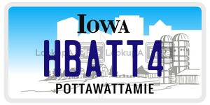 HBATT4  license plate in IA