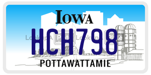 HCH798 license plate in Iowa