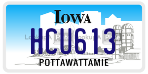 HCU613 license plate in Iowa