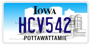 HCV542  license plate in IA