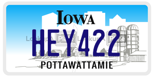 HEY422  license plate in IA