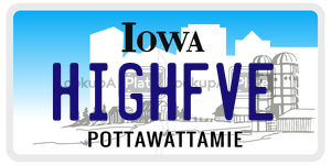 HIGHFVE  license plate in IA