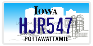 HJR547  license plate in IA