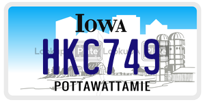 HKC749  license plate in IA